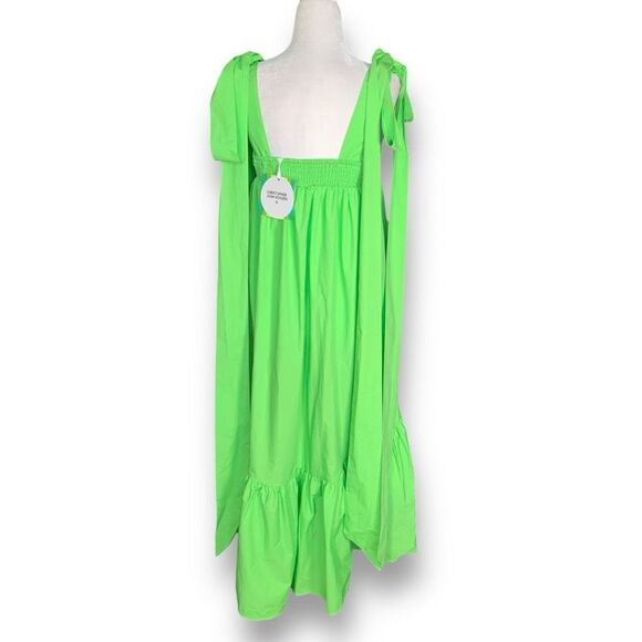 Christopher John Roger’s X Target Dress Bright Green High Low Tie Bow Detail - Picture 6 of 10